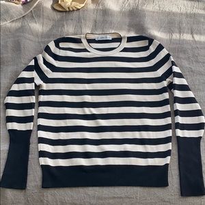 Zara black and white striped nautical sweater